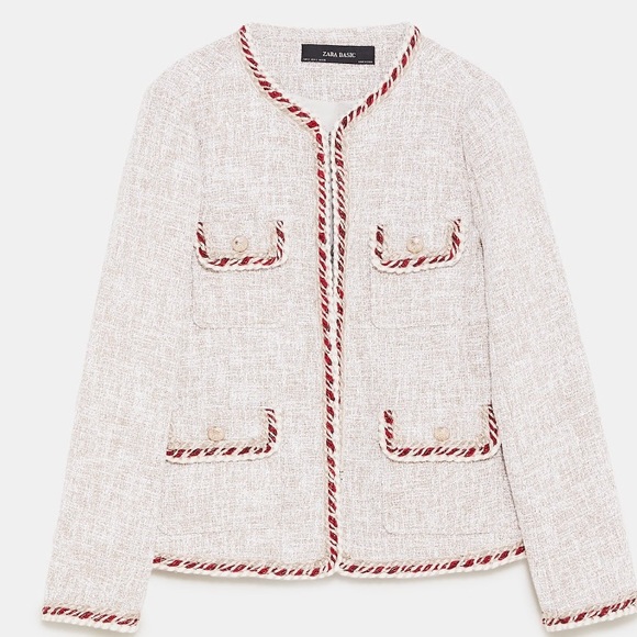 Zara tweed blazer with ribbon - Picture 7 of 8